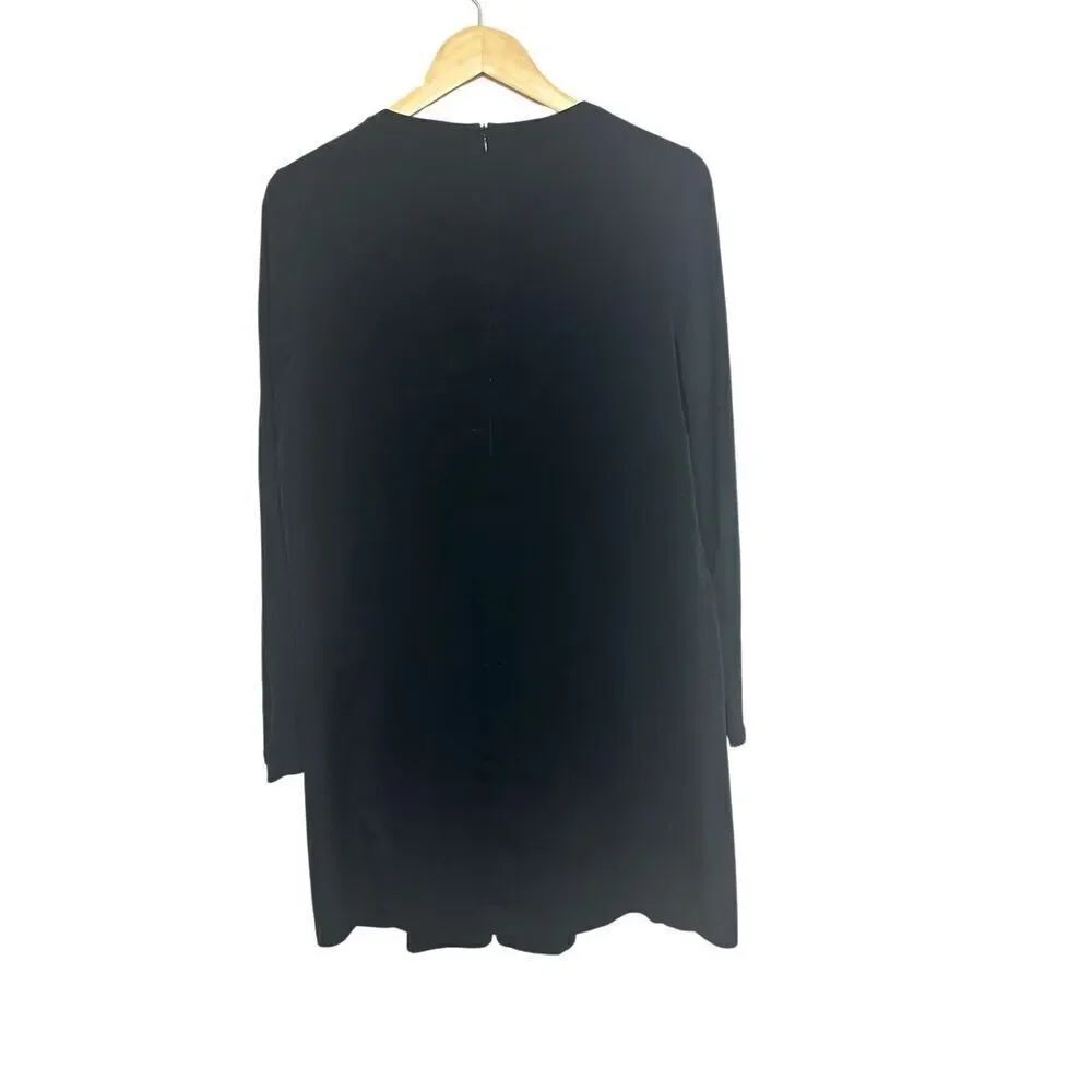 Maison Scotch Dress Jolie Vagabonde Mixed Media Black Knit Top Pockets Sz 2